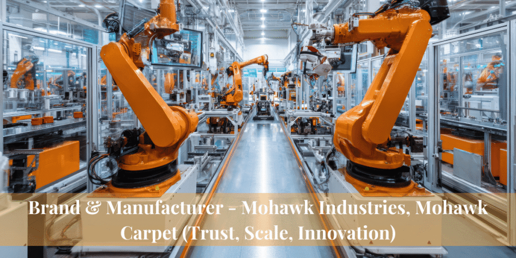 Brand & Manufacturer - Mohawk Industries, Mohawk Carpet (Trust, Scale, Innovation)