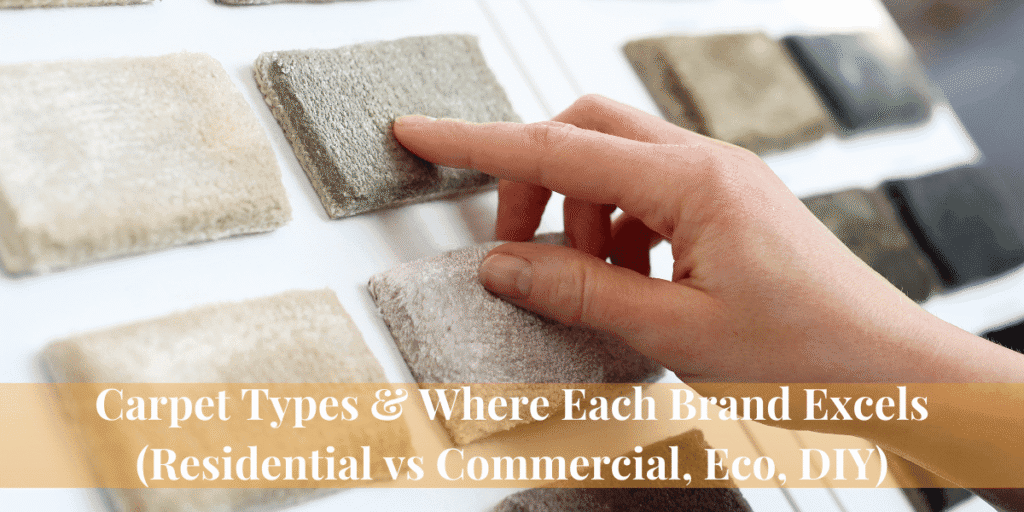 Carpet Shaw vs Mohawk: Which Brand Is Best? 3 Carpet Types & Where Each Brand Excels (Residential vs Commercial, Eco, DIY)