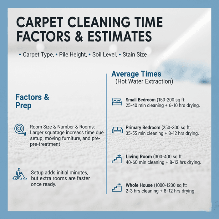 Factors That Affect How Long Carpet Cleaning Takes