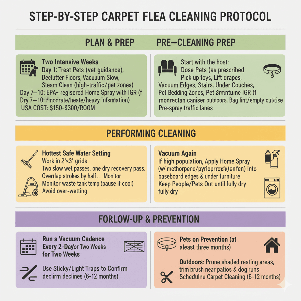Can Carpet Cleaning Kill Fleas? Steam, Heat & Pet-Safe Tips 4 Step-by-Step Carpet Flea Cleaning Protocol