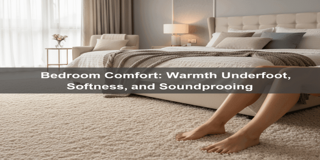 Bedroom comfort warmth underfoot, softness, and soundproofing