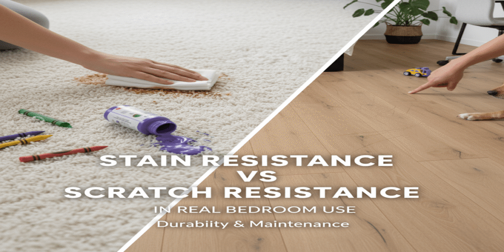 Carpet Vs Laminate in Bedroom: Comfort, Noise & Cost 4 Durability & Maintenance stain resistance vs scratch resistance in real bedroom use