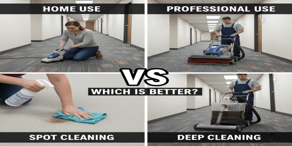 Home Use vs Professional Use, Spot Cleaning vs Deep Cleaning