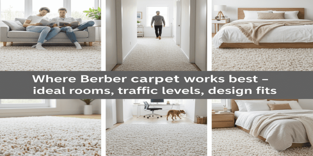 Where Berber carpet works best - ideal rooms, traffic levels, design fits