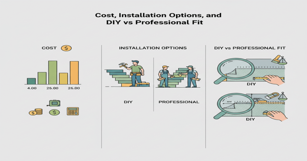 Cost, installation options, and DIY vs professional fit