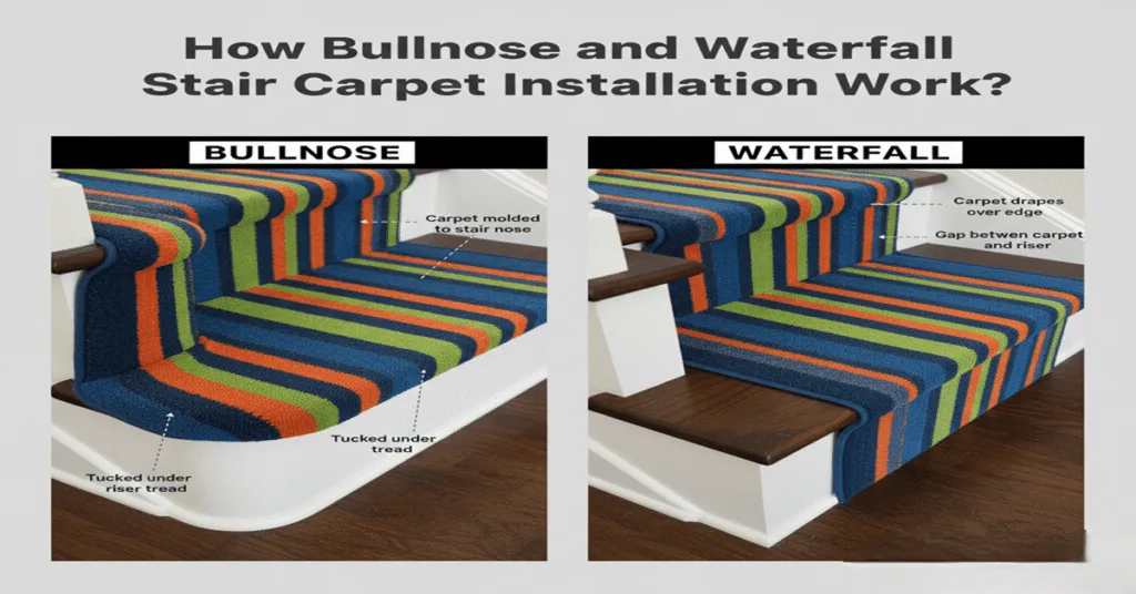 How Bullnose and Waterfall Stair Carpet Installations Work