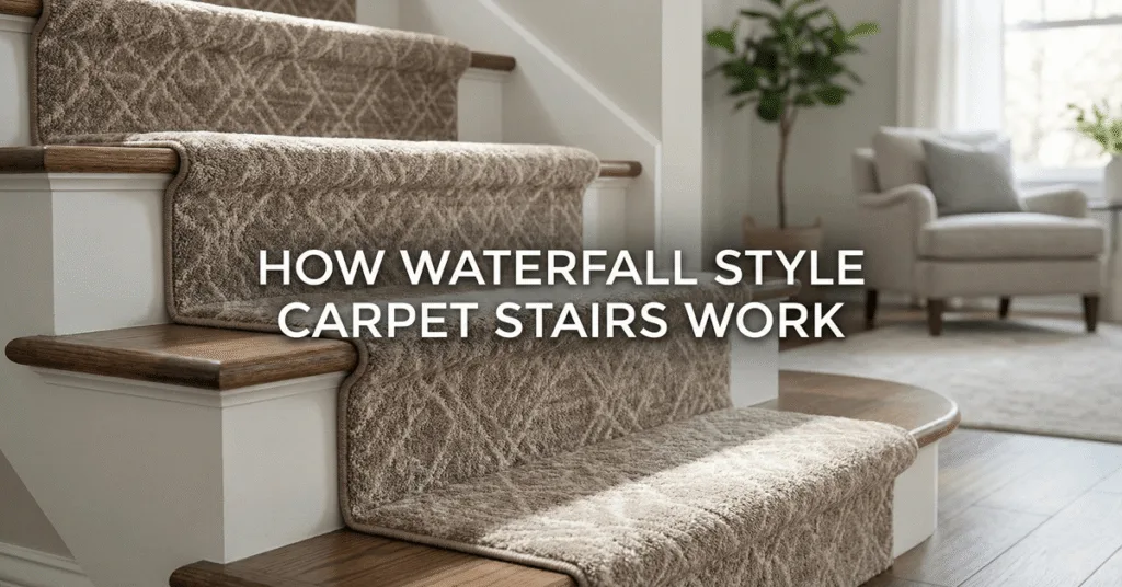 How waterfall style carpet stairs work