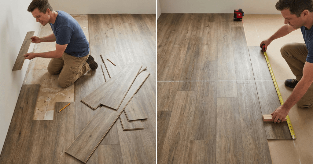 15 Common Mistakes When Installing Vinyl Plank Flooring 8 6. Guessing the layout instead of planning it