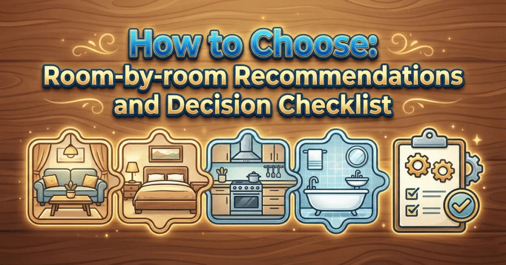 How to choose room-by-room recommendations and decision checklist