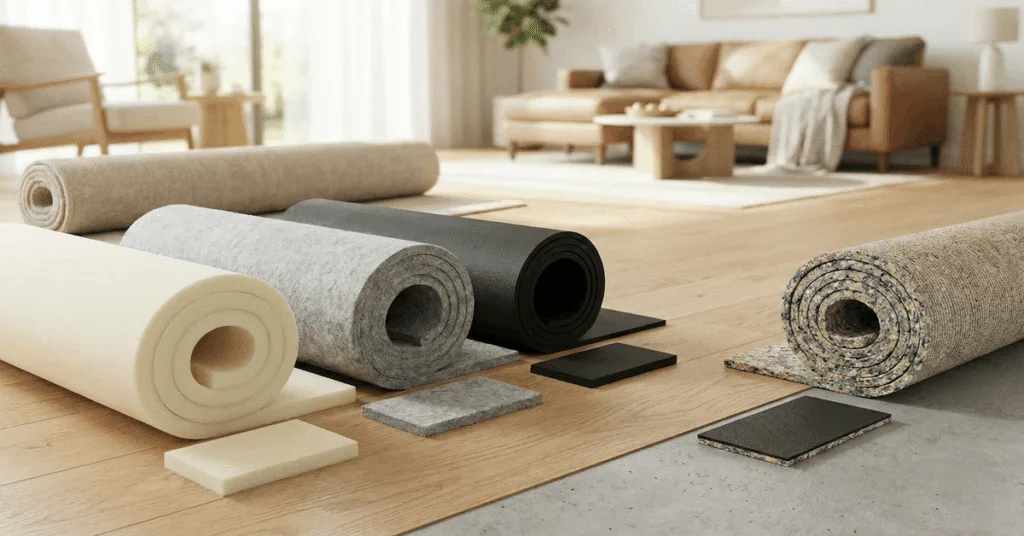 Types Of Carpet Padding: Rebond, Rubber, Felt Guide 3 Best carpet padding by room and subfloor