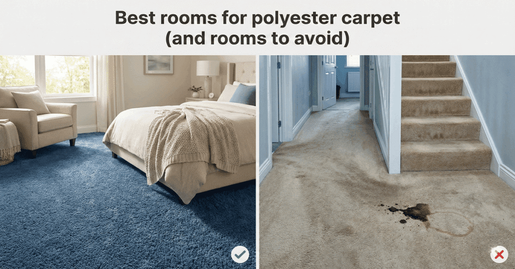Best rooms for polyester carpet (and rooms to avoid)