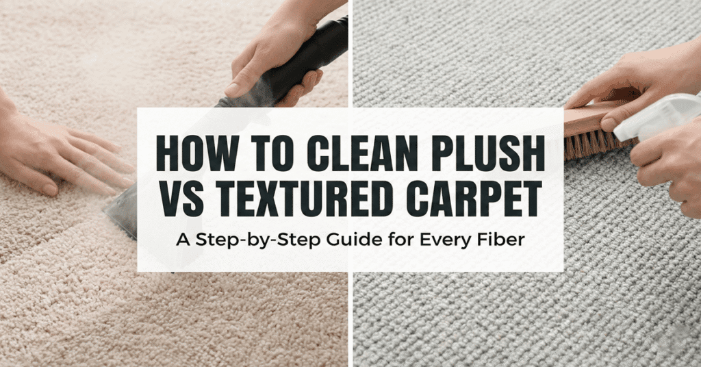 How to clean plush vs textured carpet