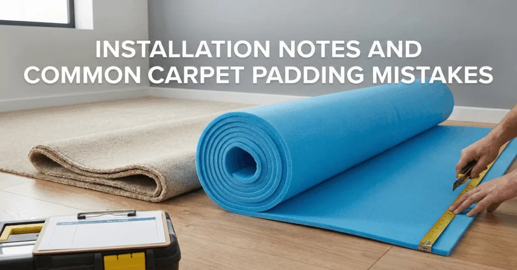 Types Of Carpet Padding: Rebond, Rubber, Felt Guide 5 Installation Notes and Common Carpet Padding Mistakes