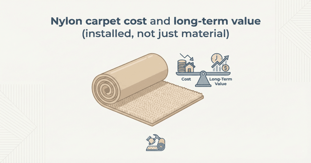 Nylon carpet cost and long-term value (installed, not just material)