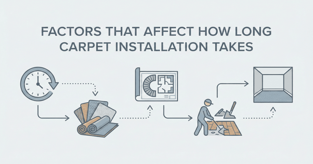 Factors that affect how long carpet installation takes