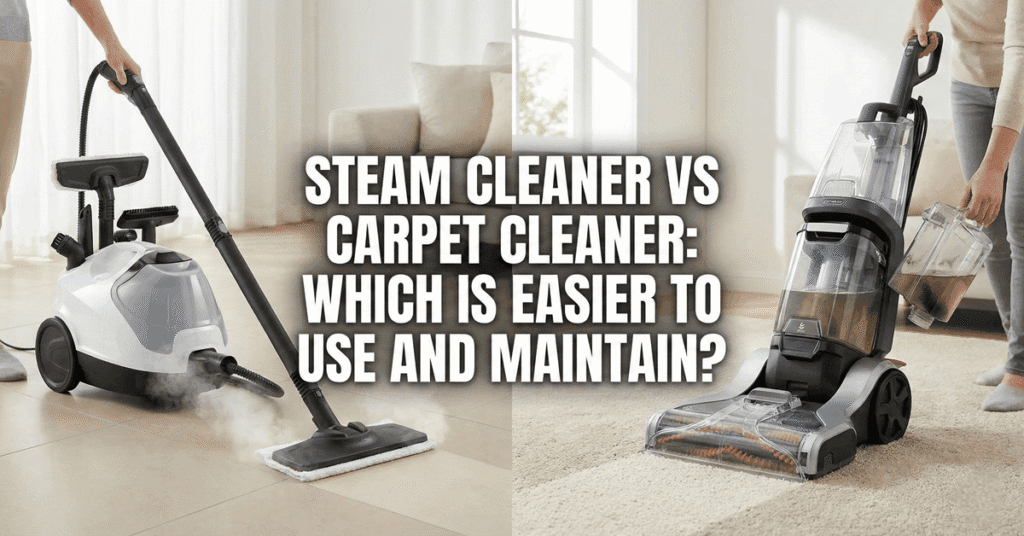 Steam Cleaner vs Carpet Cleaner: Which Should You Use? 5 Steam cleaner vs carpet cleaner: which is easier to use and maintain