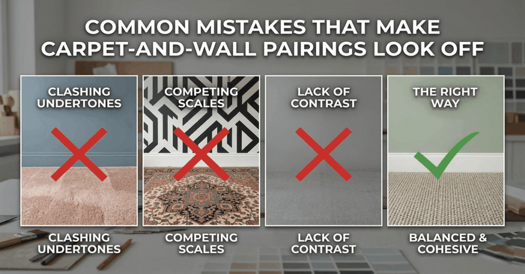 Bedroom Carpet and Wall Color Combinations Guide 4 Common Mistakes That Make Carpet-and-Wall Pairings Look Off