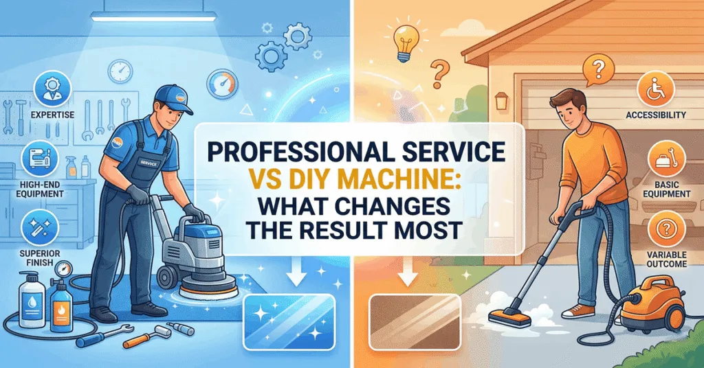 Professional service vs DIY machine what changes the result most