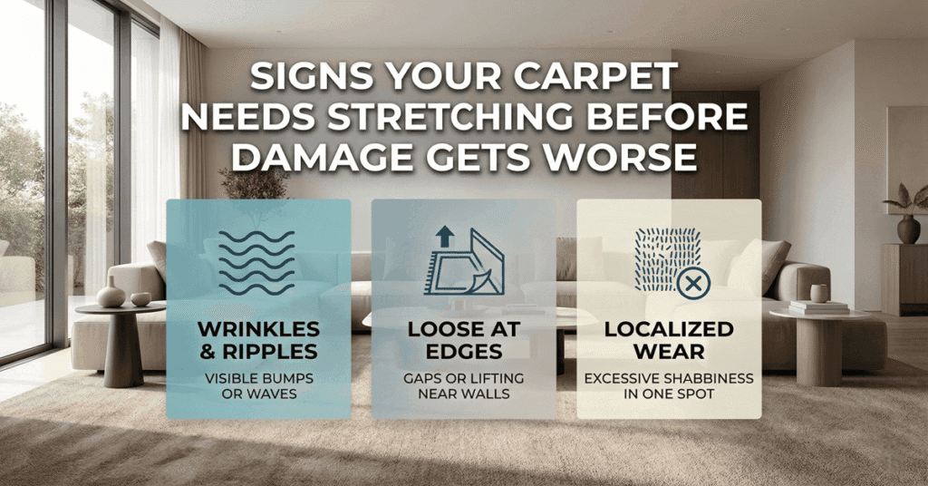 Signs Your Carpet Needs Stretching Before Damage Gets Worse