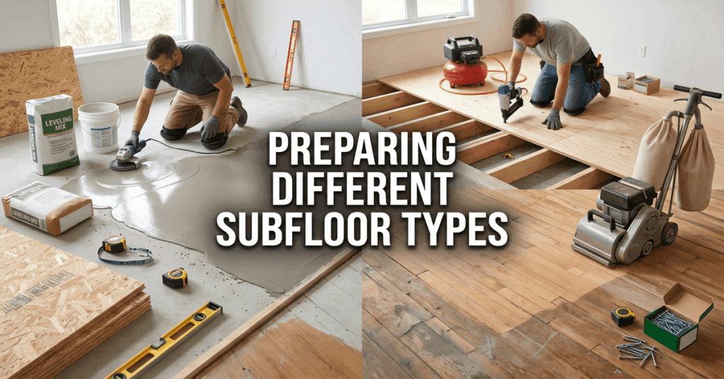 Preparing Different Subfloor Types